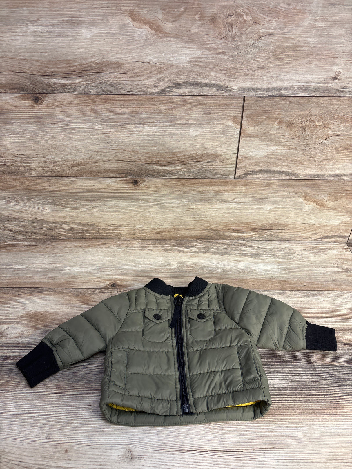 Urban Republic Ribbed Puff Coat Green sz 3-6m