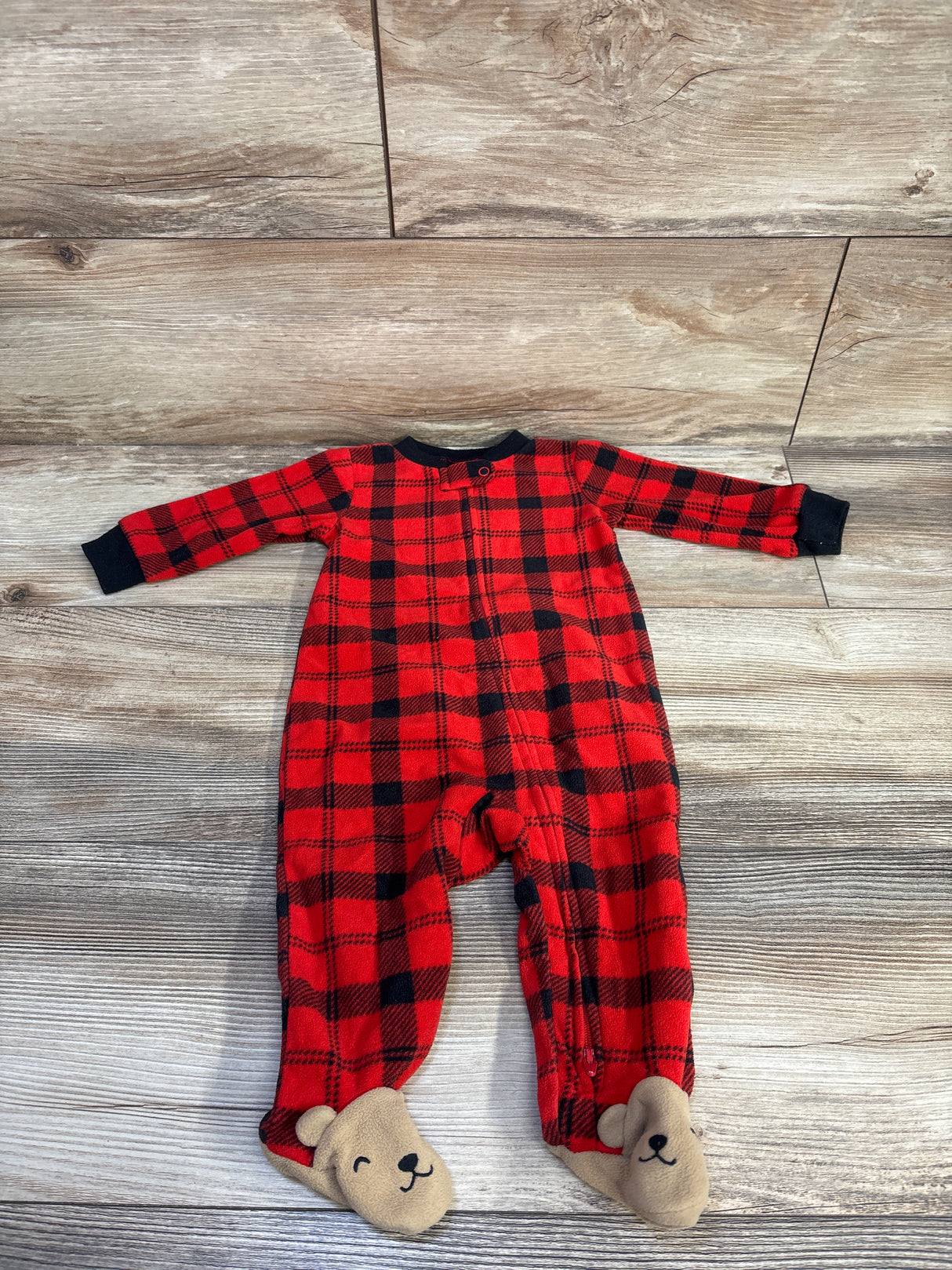 Carter's Plaid Blanket Sleeper Red sz 6m