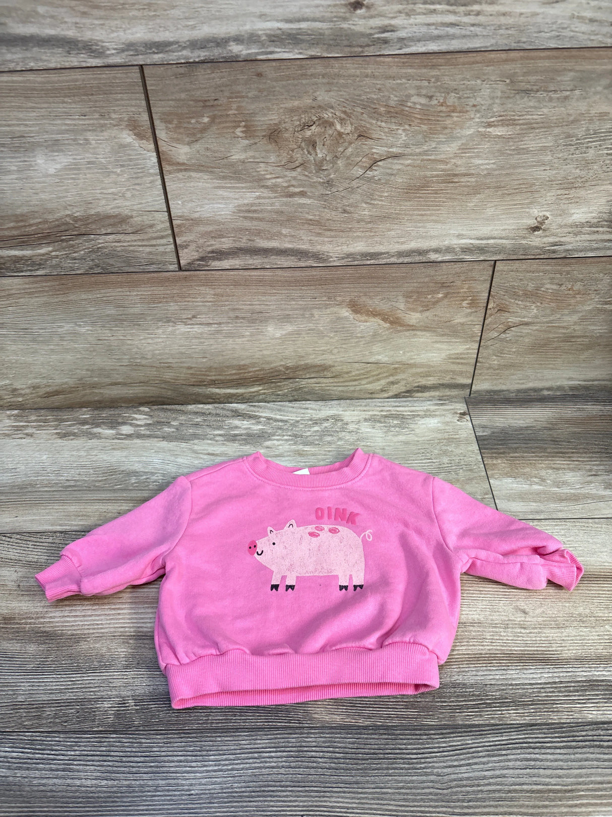 Old Navy Oink Pullover Sweatshirt Pink sz 0-3m