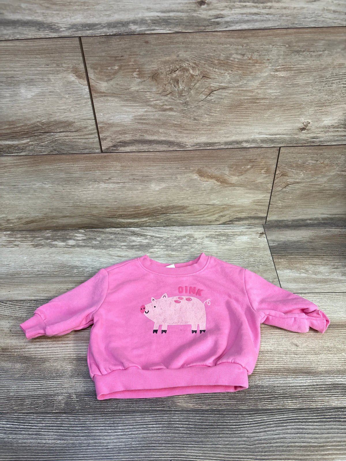 Old Navy Oink Pullover Sweatshirt Pink sz 0-3m