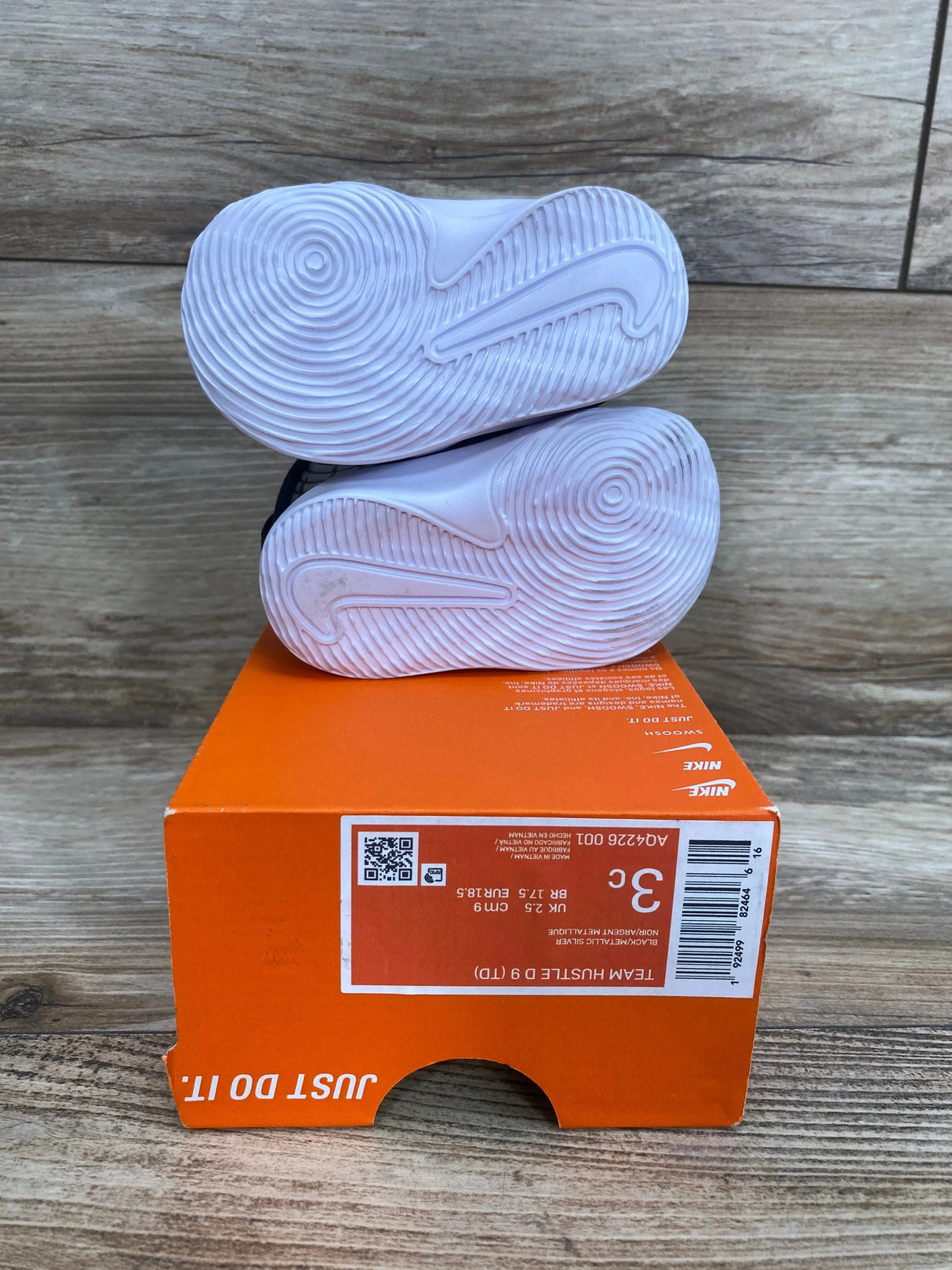 Nike Team Hustle D9 TD 'Black' Sneakers sz 3c - Me n Mommy To Be