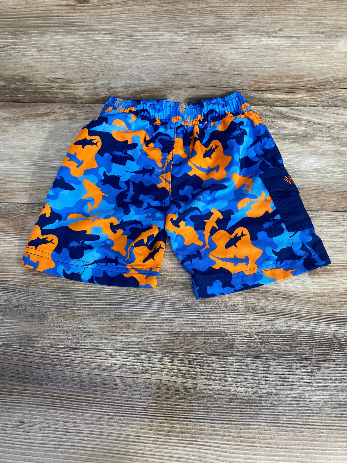UV Skinz Shark Print Swim Trunks Blue sz 3T - Me n Mommy To Be