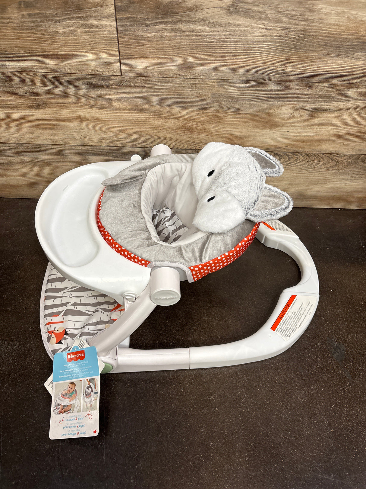 NEW Fisher Price Premium Sit-Me-Up Floor Seat with Snack Tray, Fox