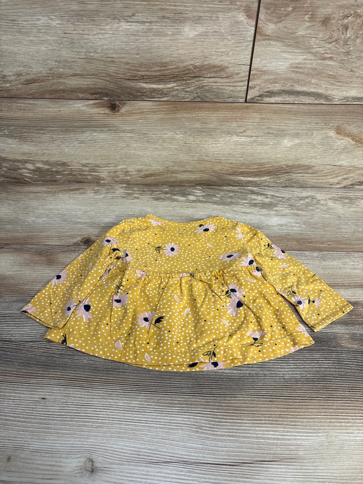 Carter's Long Sleeve Floral Shirt Yellow sz 18m - Me n Mommy To Be