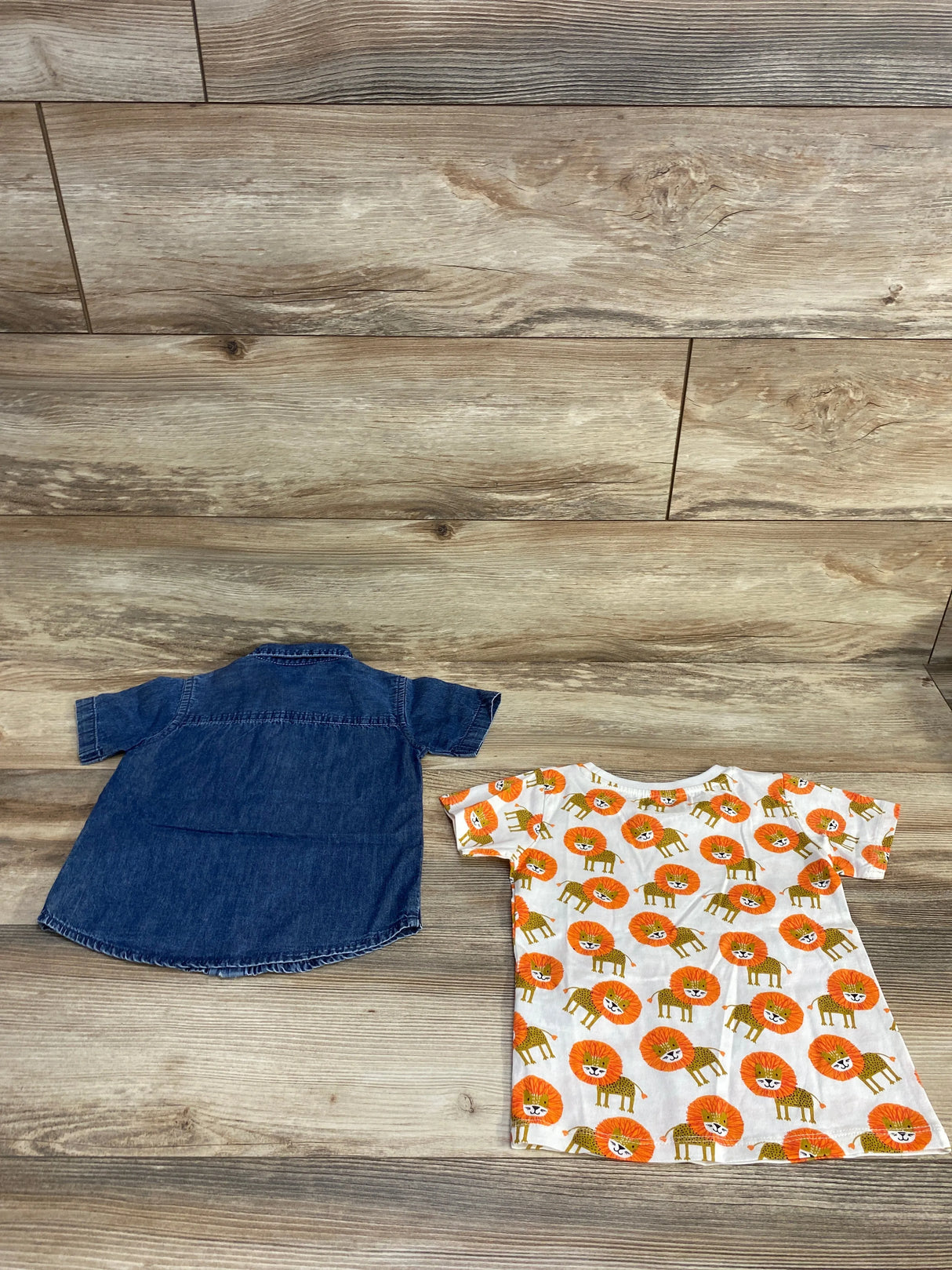 St. Bernard For Dunnes Stores 2pk Lion Shirts Blue/White sz 18-23m - Me n Mommy To Be