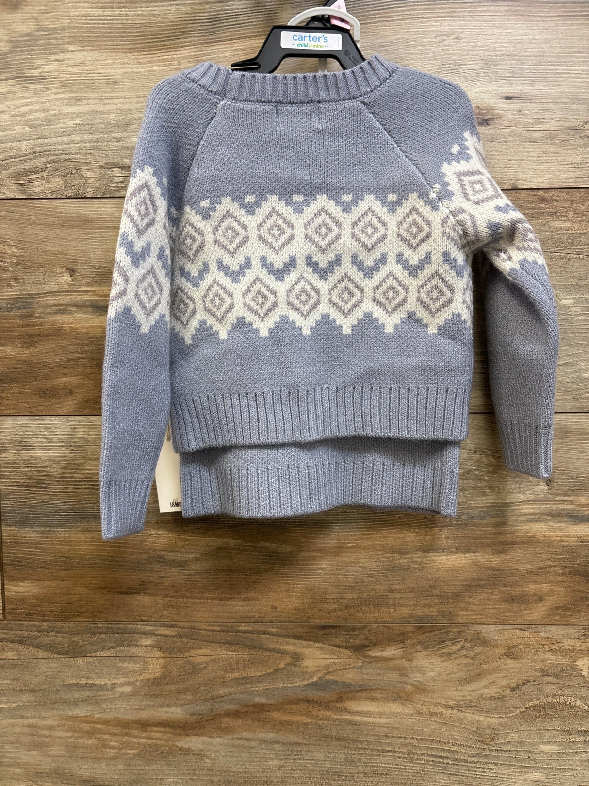 NEW Btween Baby 2pc Knit Sweater & Skirt Set Blue sz 18m