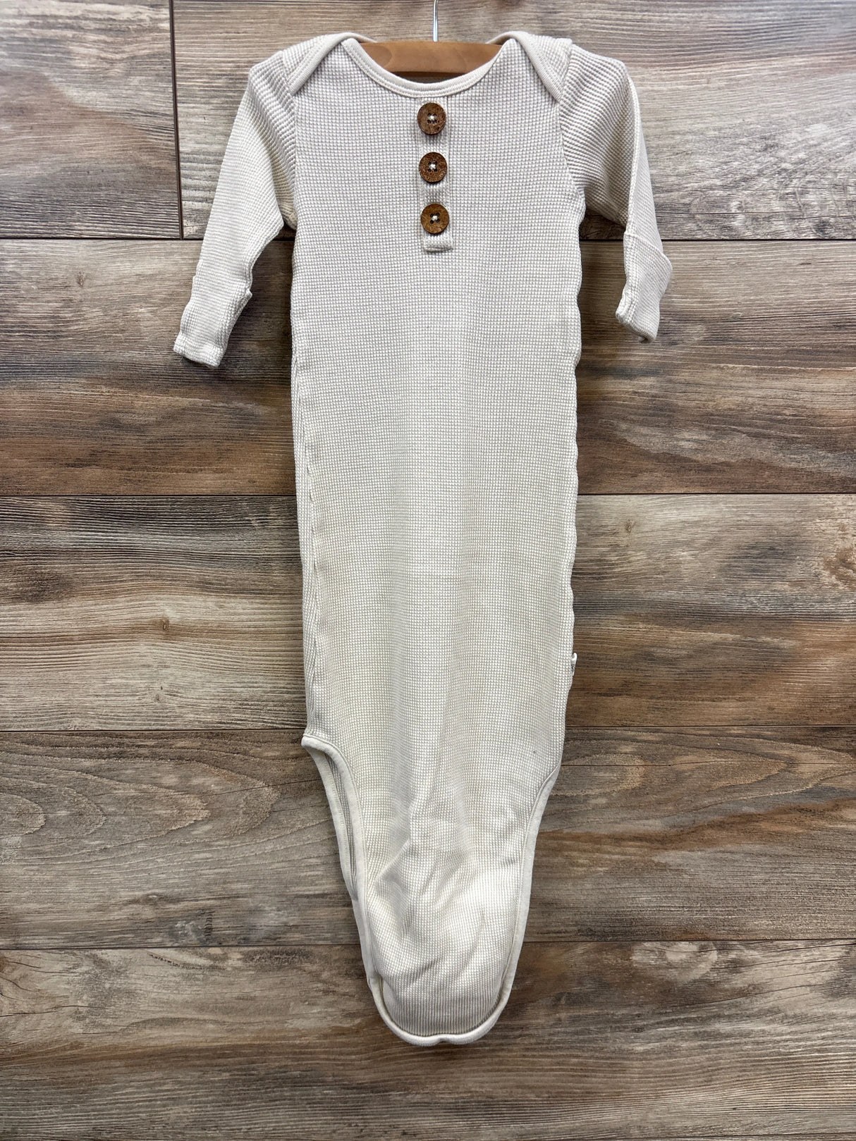 Tiny Kind Waffle Knit Knotted Gown Tan sz 0-3m