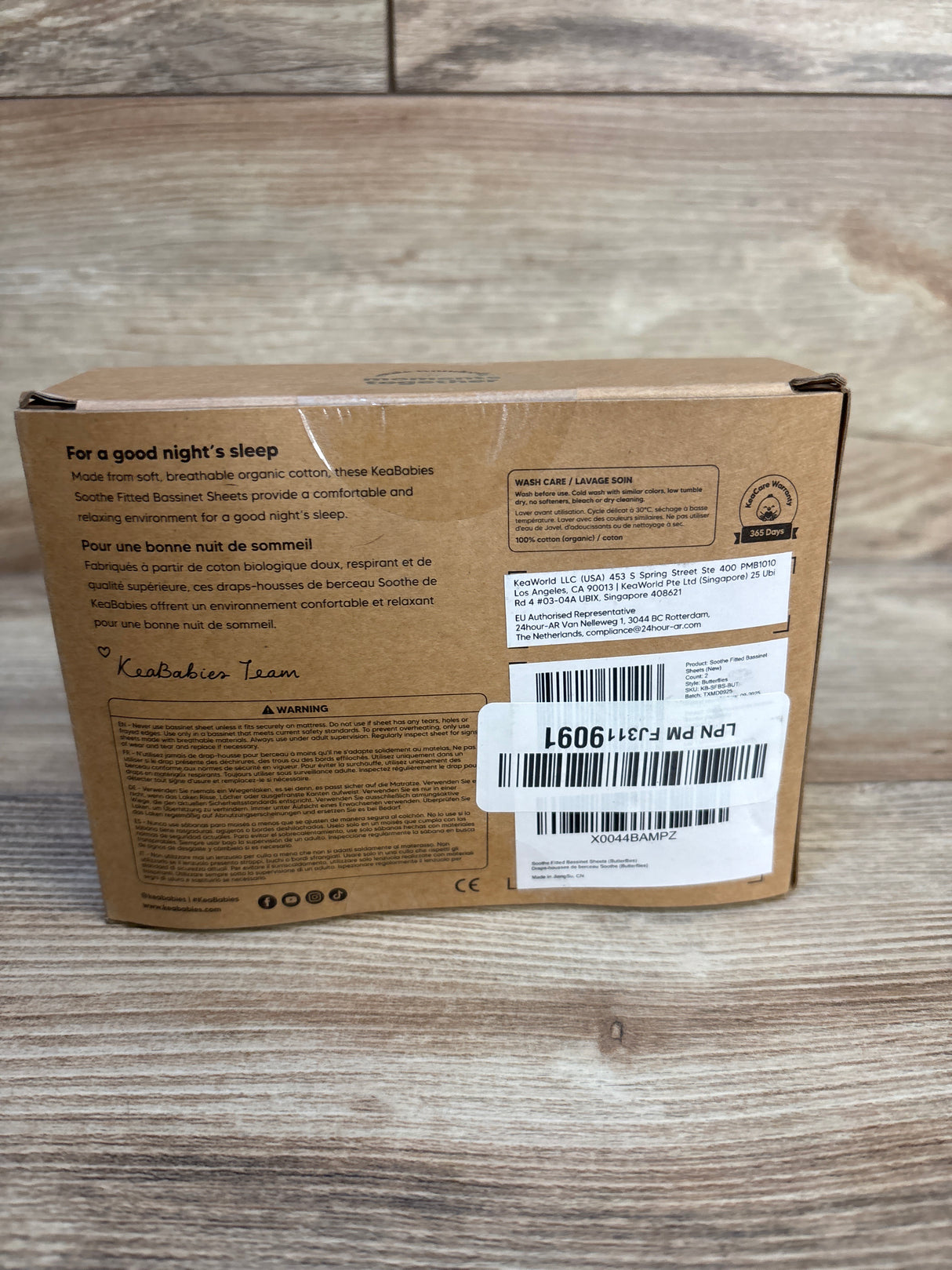 NEW KeaBabies Soothe Fitted Bassinet Sheets 2pk