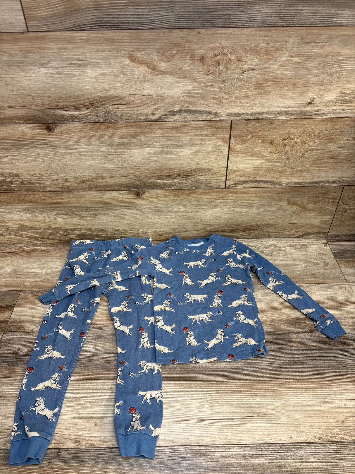 Member's Mark 2pc Dog Print Pajama Set Blue sz 5T