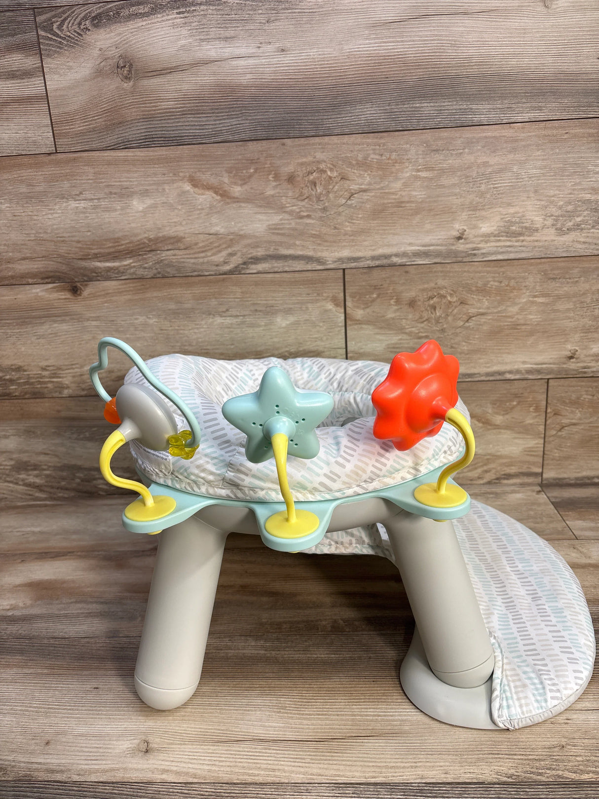 Skip Hop Silver Lining Cloud 2-in-1 Sit-Up Chair & Activity Seat, White/Blue