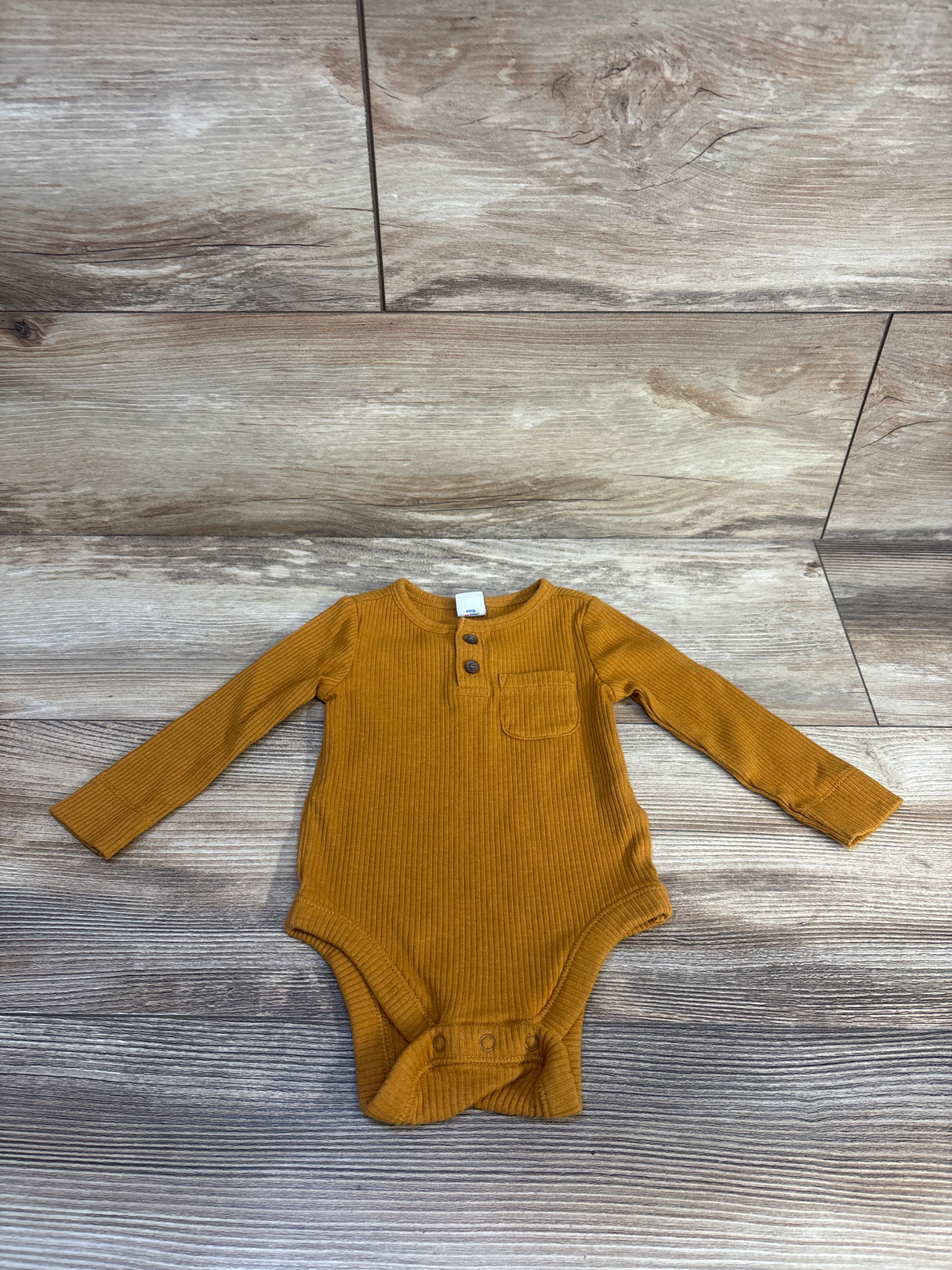 Old Navy Ribbed Henley Bodysuit Orange sz 3-6m