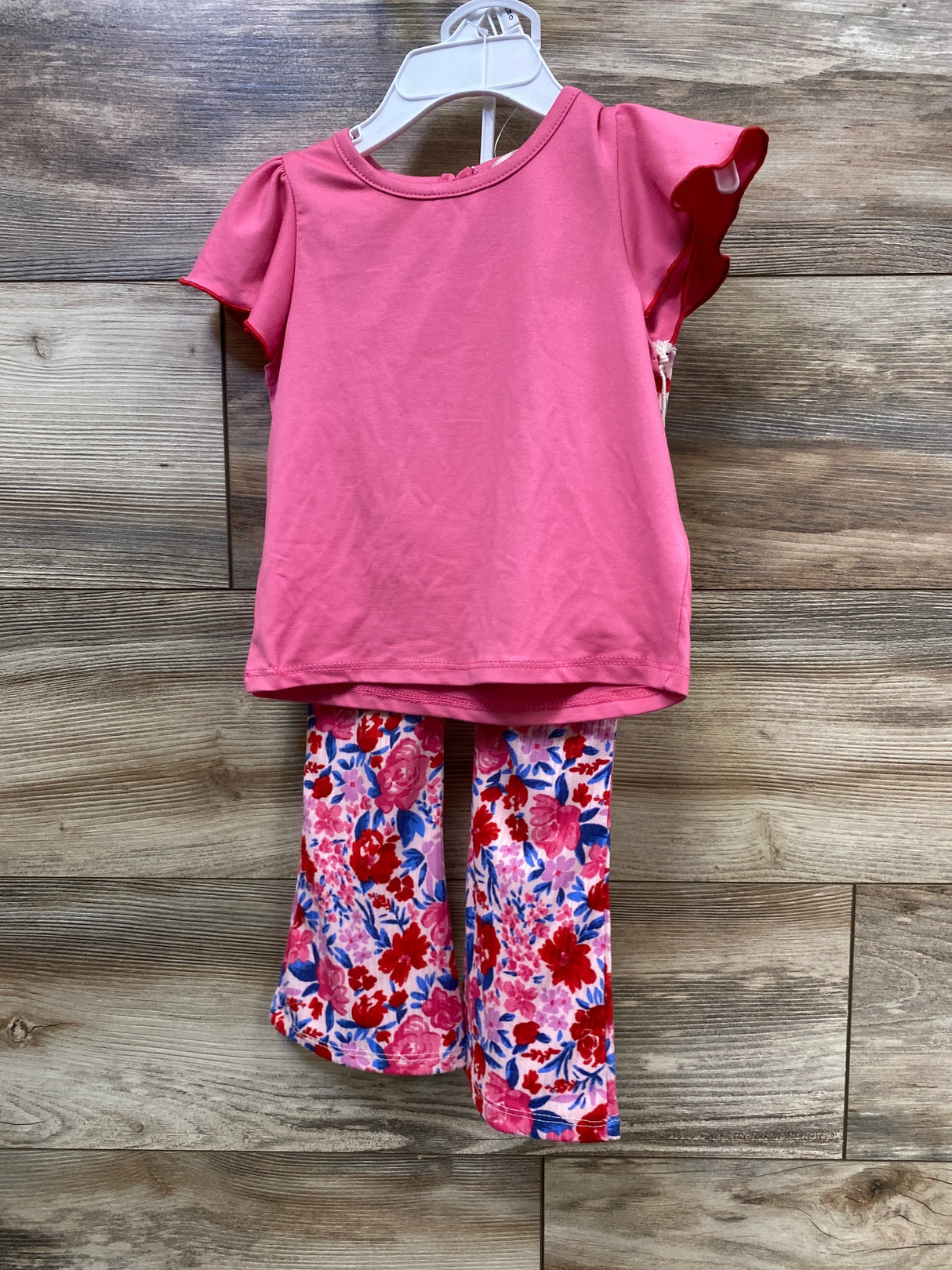 NEW Btween 3pc Shirt & Ribbed Pants Pink sz 24m