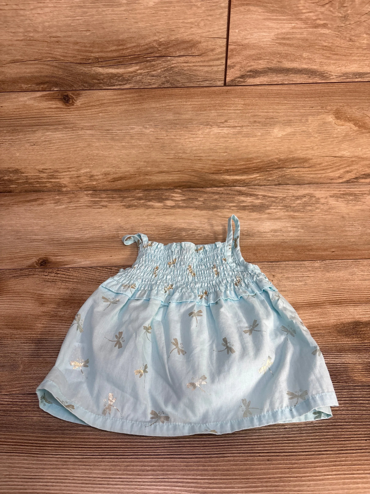 Picapino Smocked Dragon Fly's Tank Top Blue sz 2T