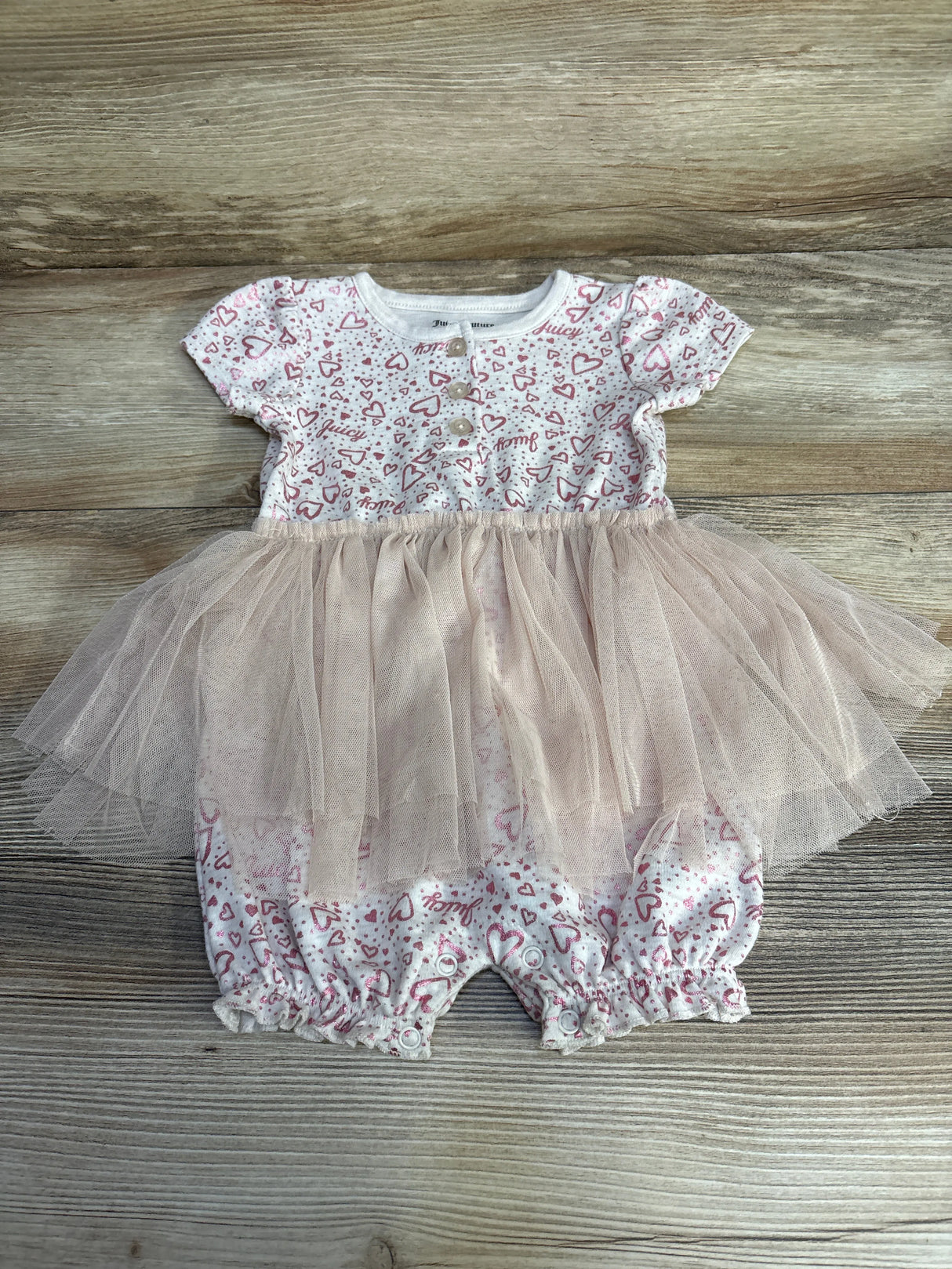 Juicy Couture Heart Tulle Romper White sz 12m - Me n Mommy To Be