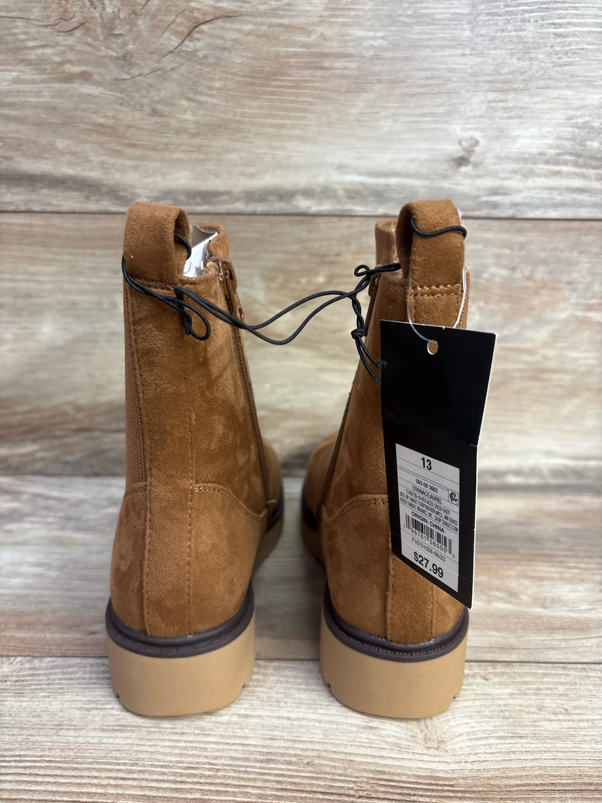 NEW Art Class Laurel Zipper Boots Cognac sz 13c