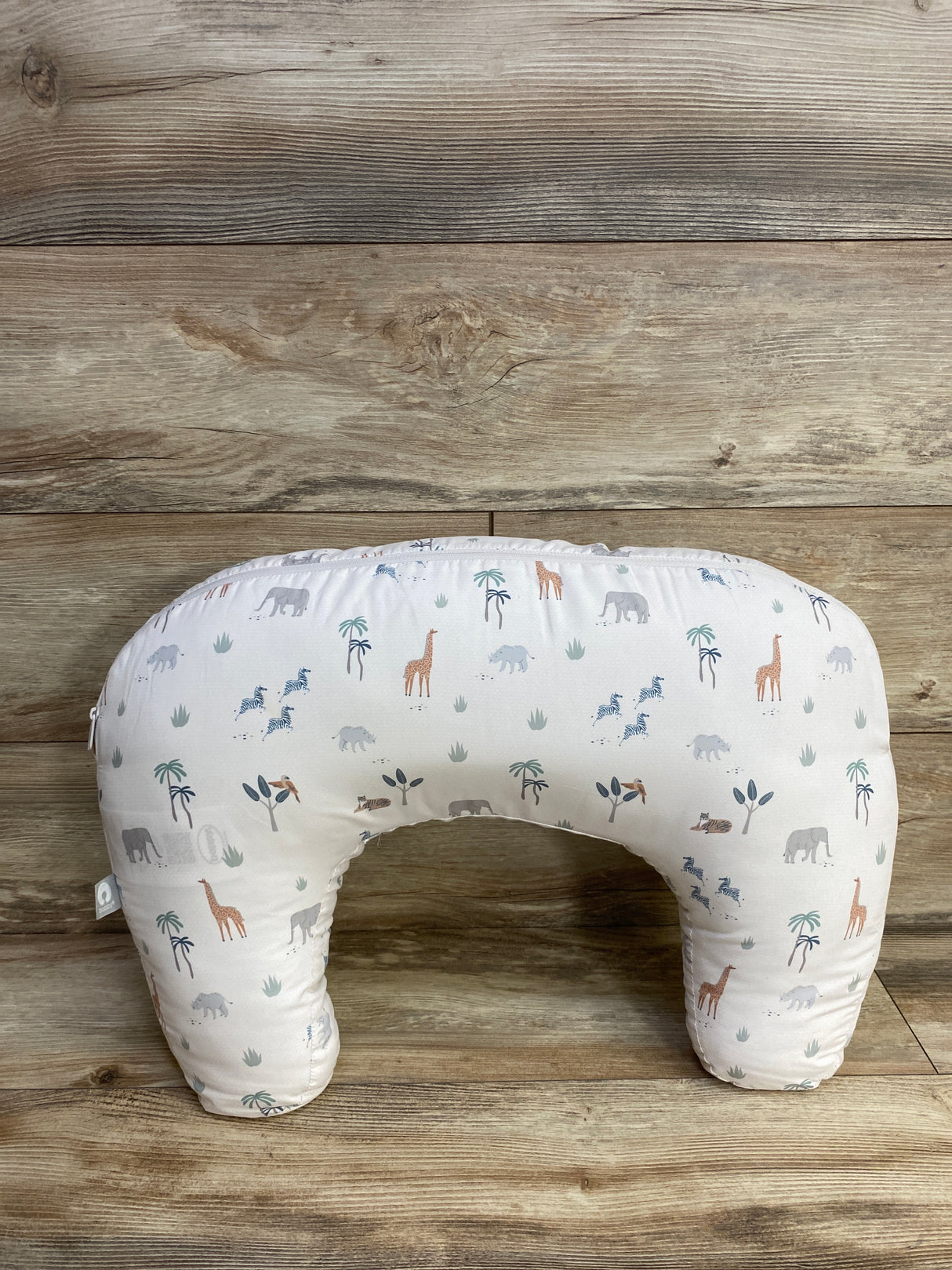 Boppy Nursing Pillow with Sand Safari Animals Slipcover