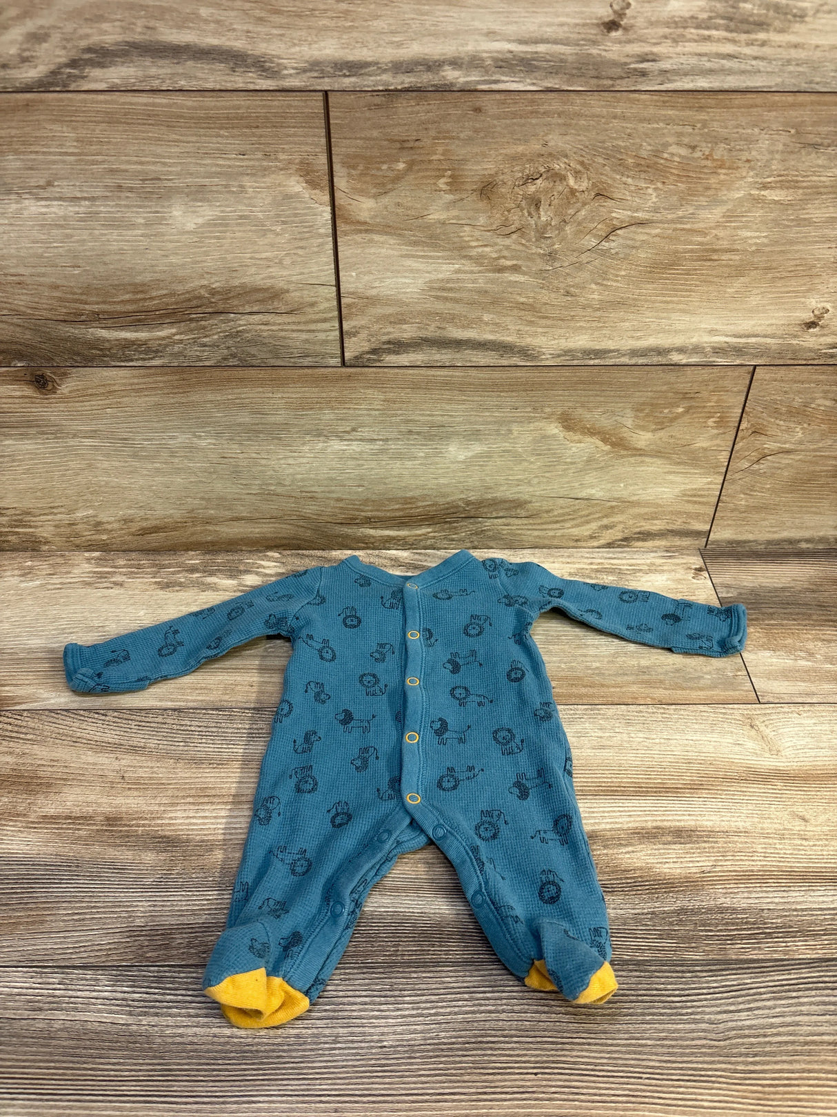 Carter's Waffle Knit Sleeper Blue sz Newborn