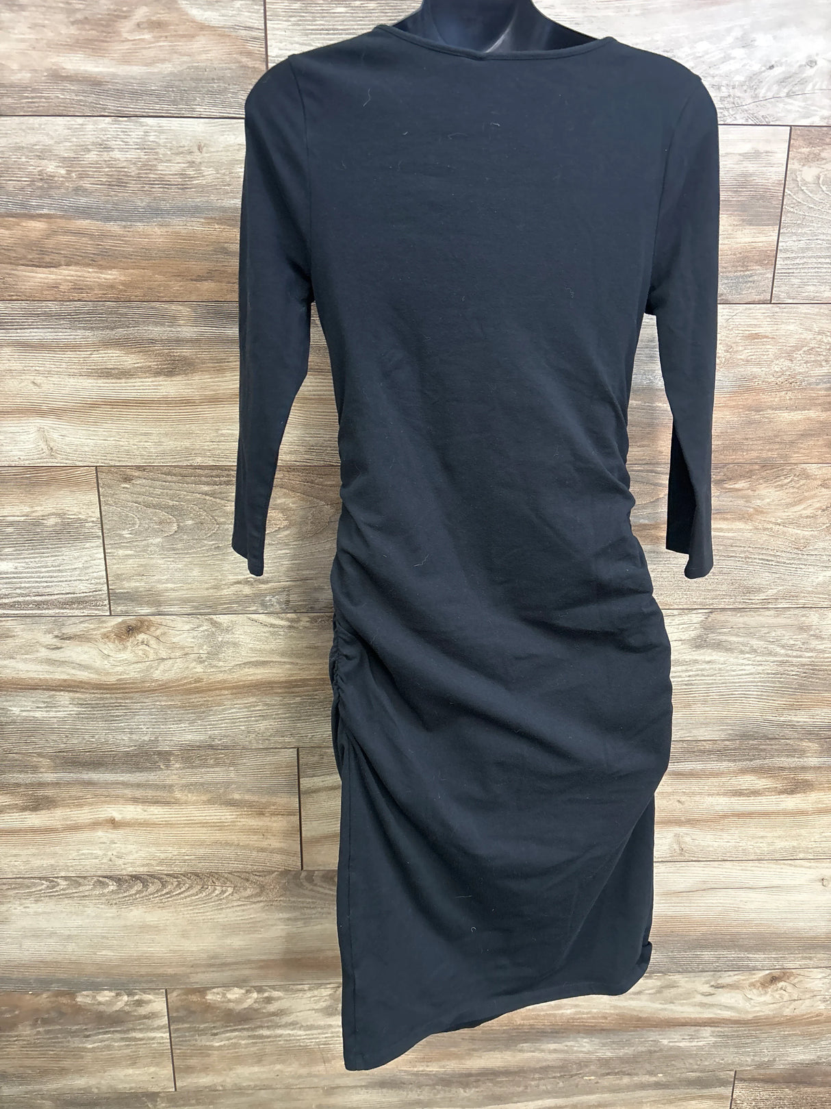 Isabel Maternity Long Sleeve Bodycon Dress Black sz Medium