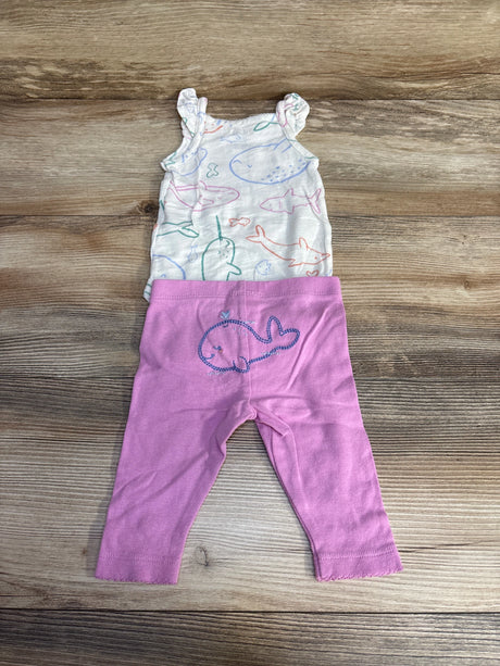 Carter's 2pc Whale Print Bodysuit & Leggings White sz 3m - Me n Mommy To Be
