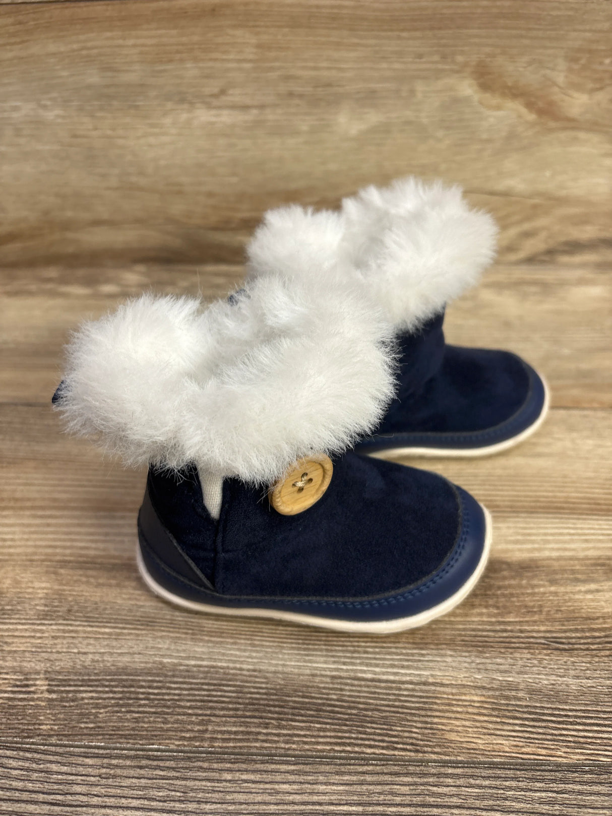 FEETCITY Faux-Fur Lined Boots Navy sz 5c