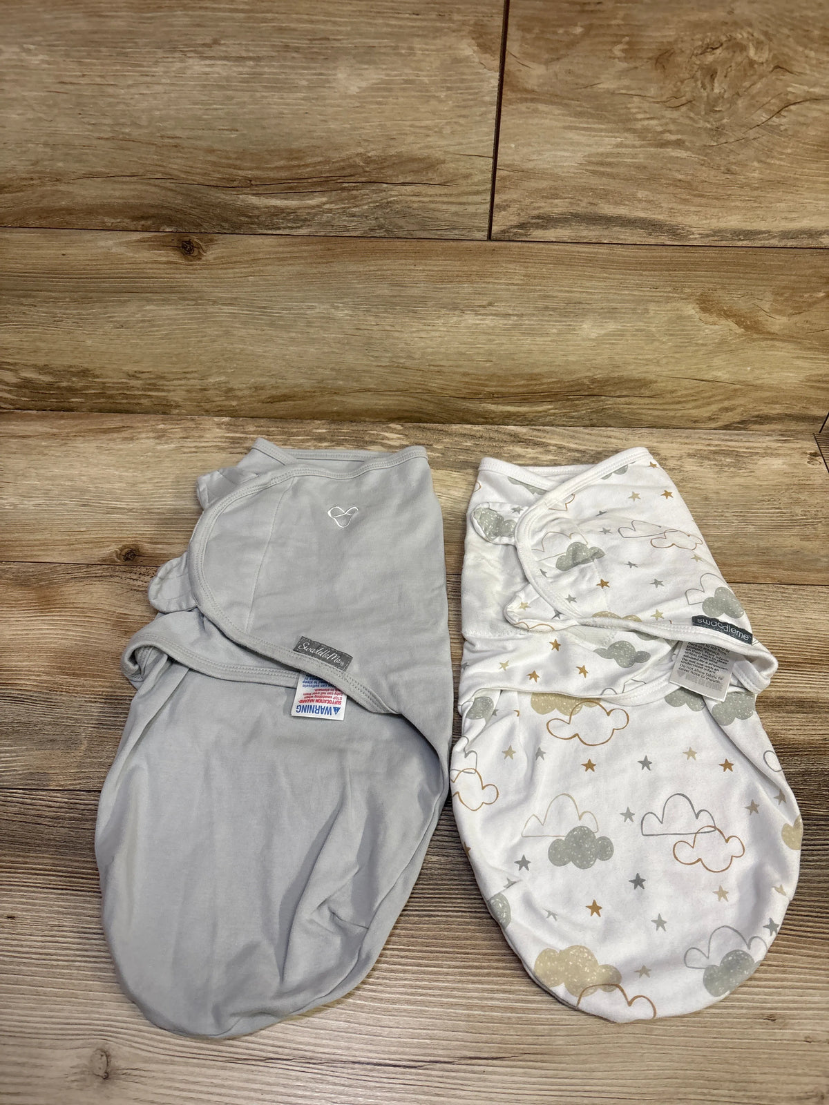 SwaddleMe 2pk Swaddle Wraps Grey sz 0-3m