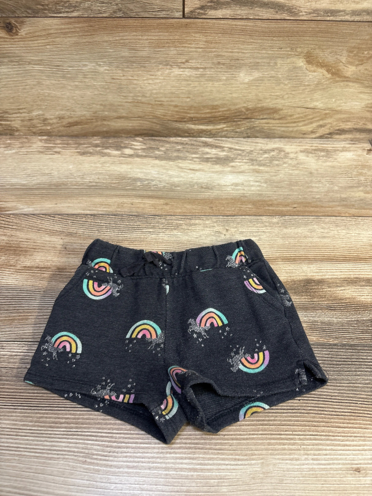 Jumping Beans Knit Drawstring Shorts Grey sz 18m