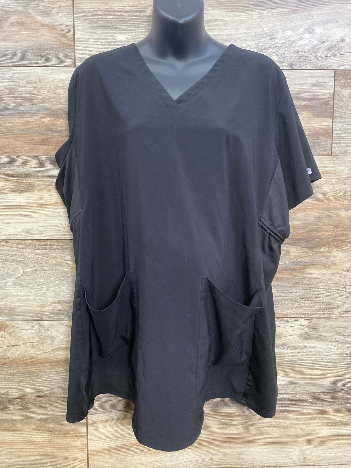 Medcouture Scrub Top Black sz 2XL - Me n Mommy To Be