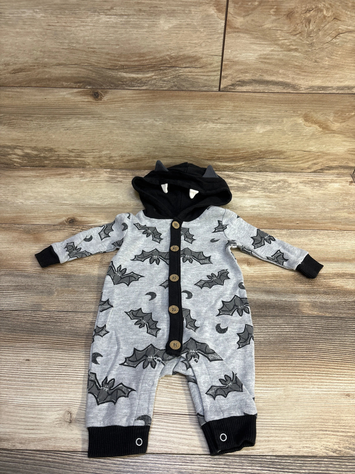 Wonder Nation Hooded Bat Coverall Grey sz 0-3m