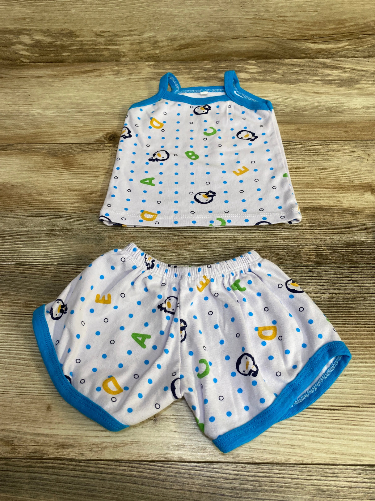 2pc Tank Top & Shorts White sz 0-3m - Me n Mommy To Be