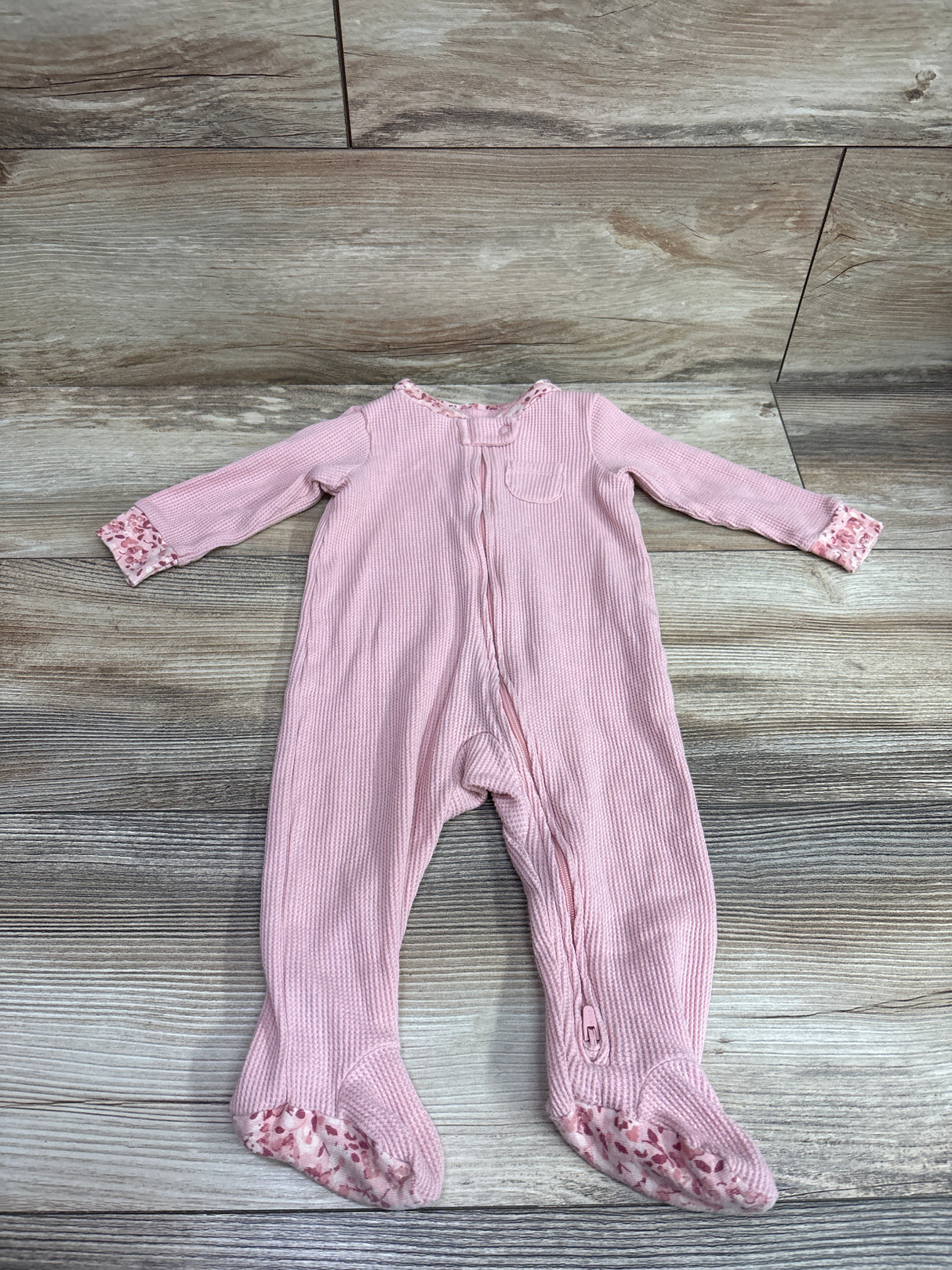 Carter's Waffle Knit Sleeper Pink sz 6m