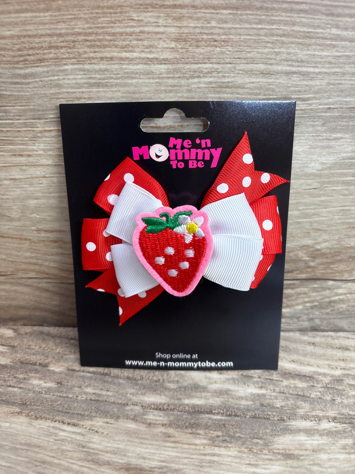 NEW Strawberry Applique Layered Hair Bow