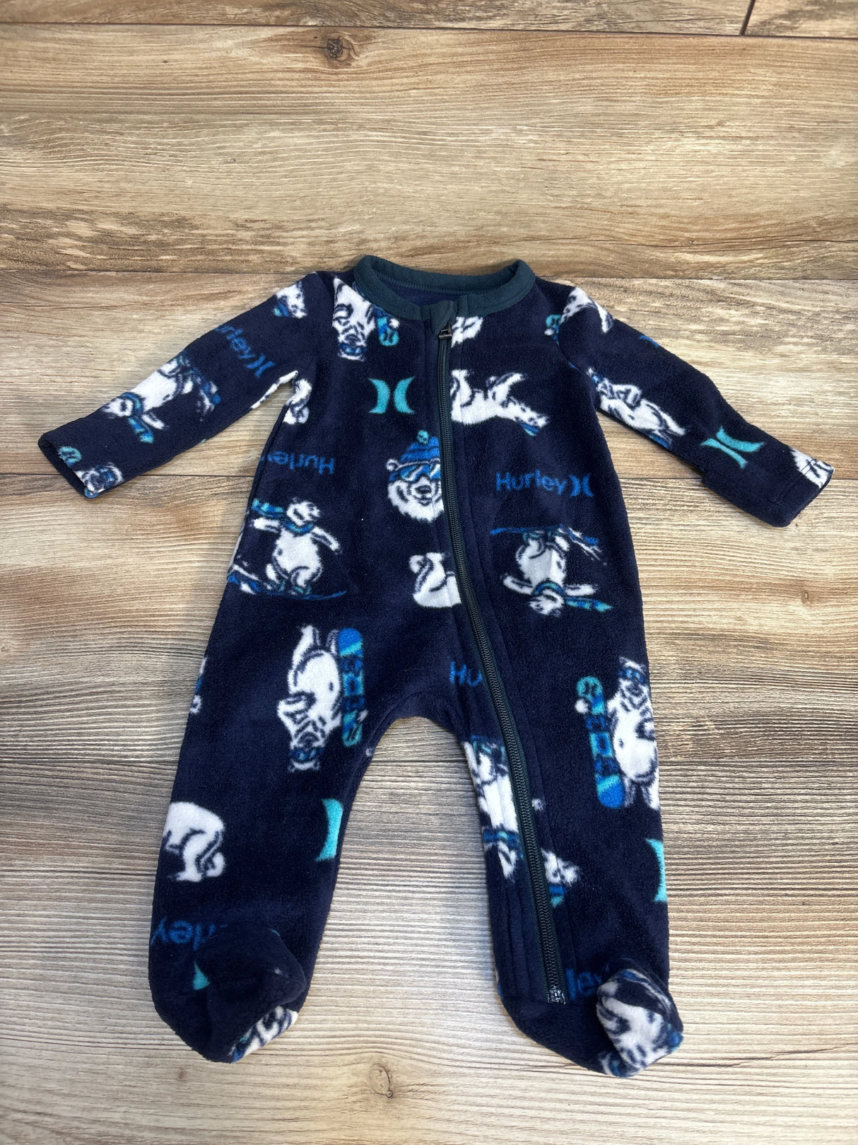 Hurley Polar Bear Blanket Sleeper Navy sz 3m