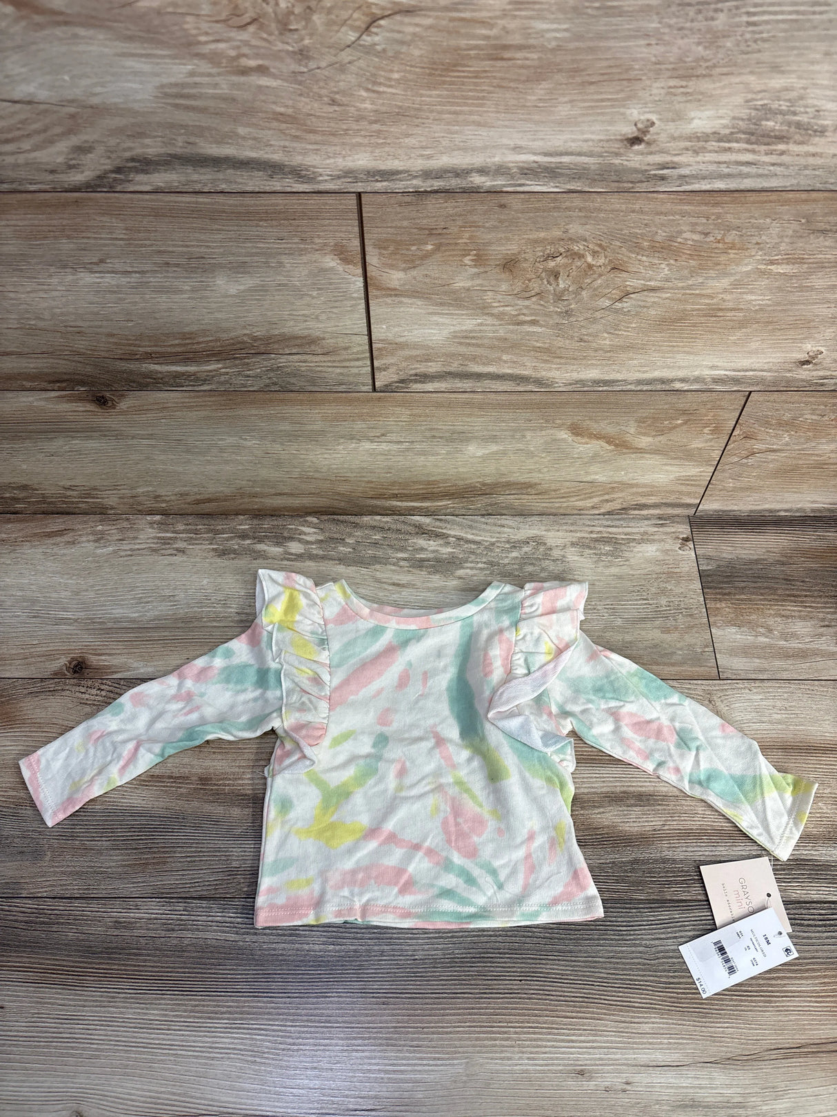 NEW Grayson Mini Tie-Dye Ruffle Top sz 18m