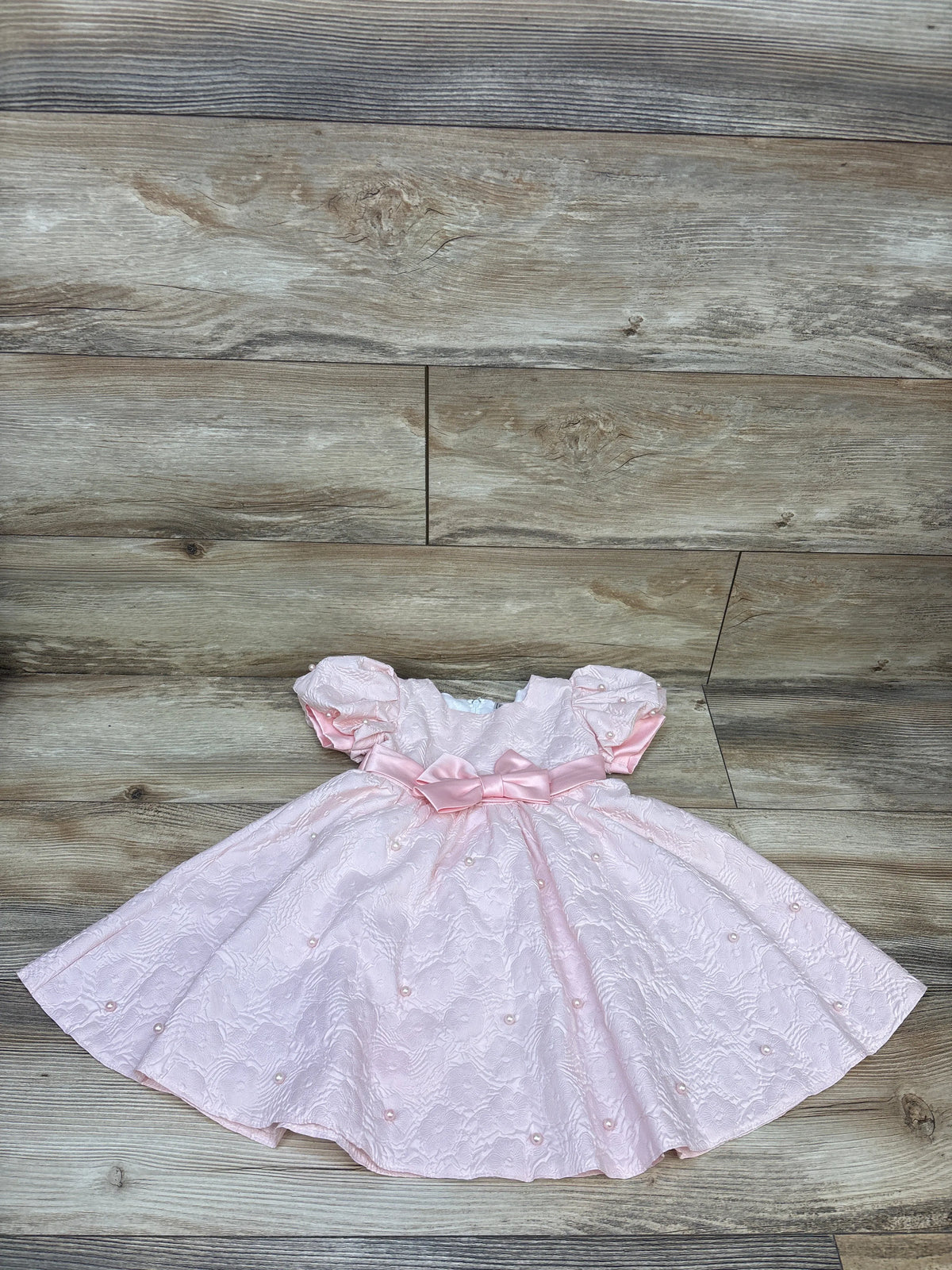 Pearl Puff Sleeve Dress Pink sz 18m