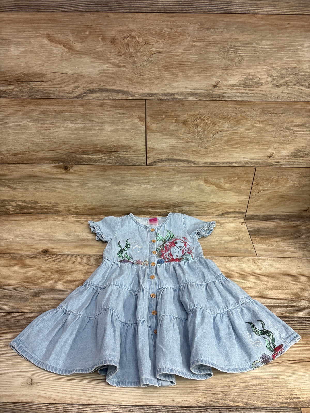 Disney Princess Chambray The Little Mermaid Dress Blue sz 3T
