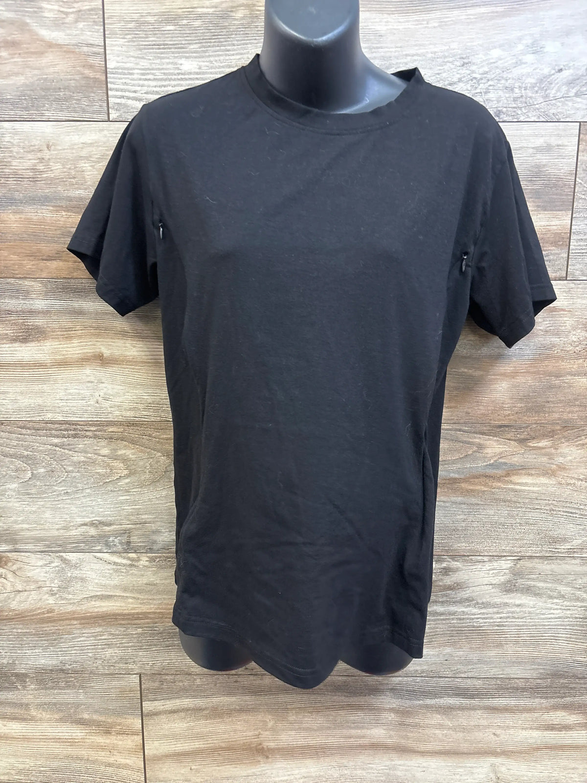 Zippered Nursing T-Shirt Black sz Large