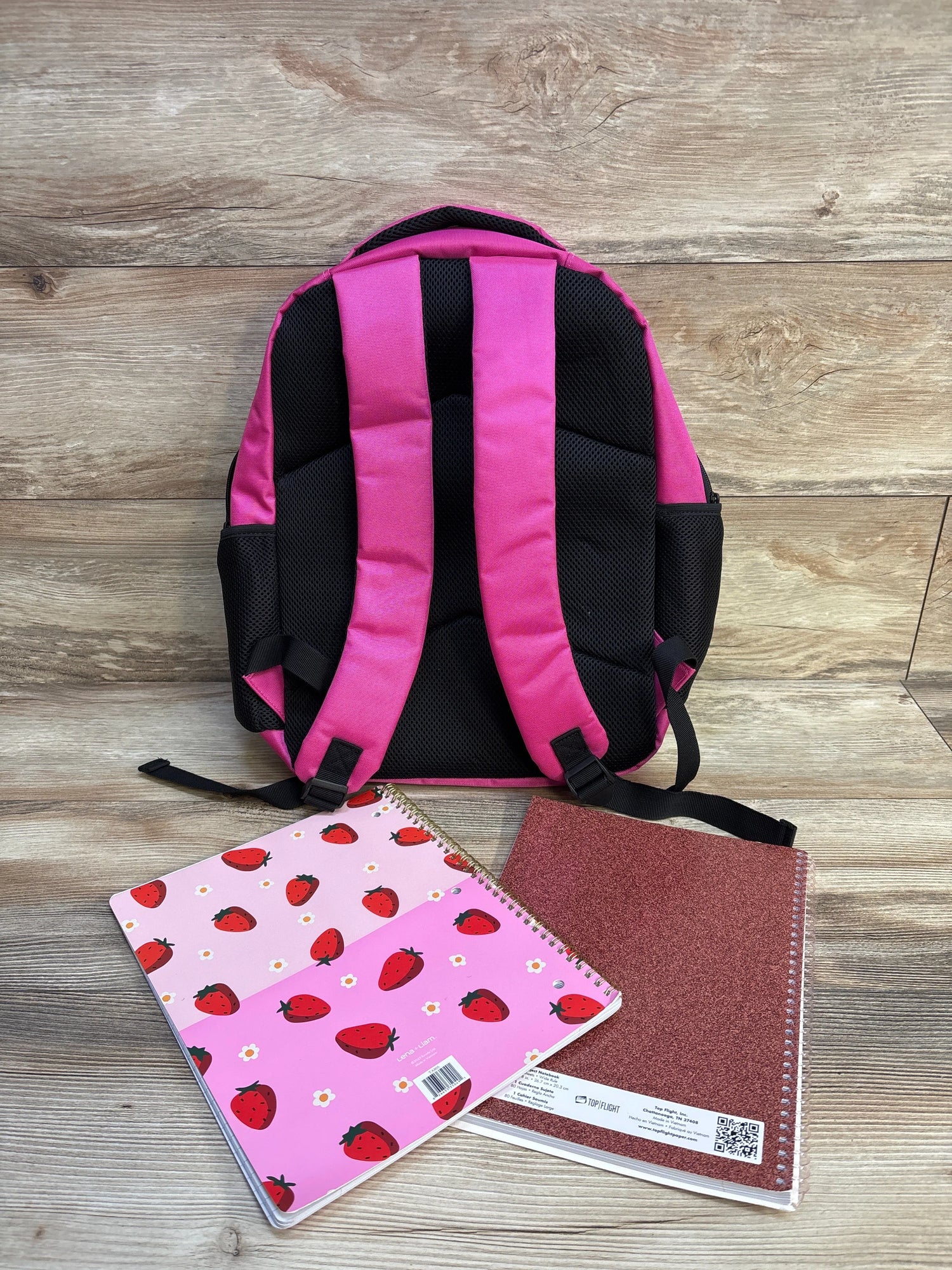 NEW Childrens Backpack with 2 Notebooks, Pink