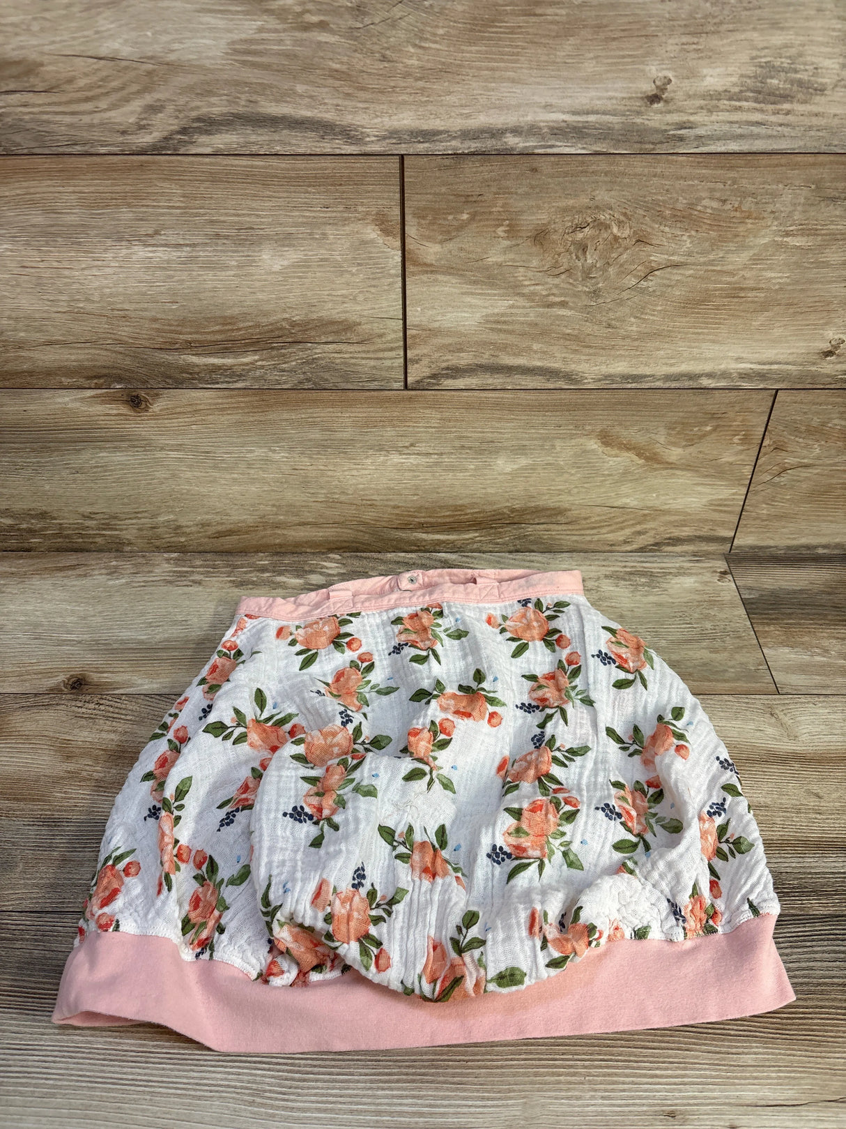 Little Unicorn Cotton Muslin Car Seat Cover, Pink Watercolor Roses
