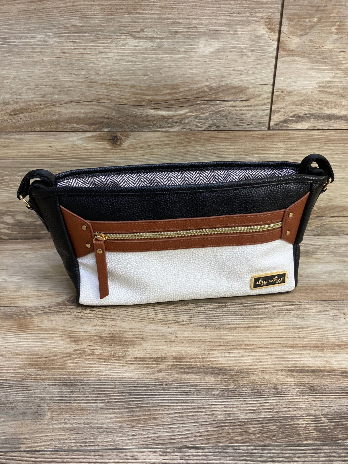 Itzy Ritzy Stroller Caddy in Coffee & Cream - Me n Mommy To Be