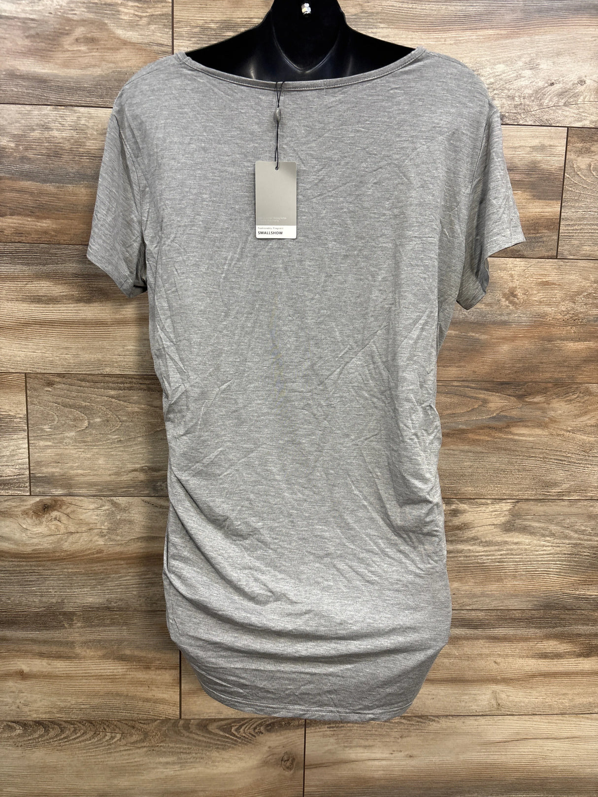 NEW Smallshow Ruched Maternity Shirt Grey sz XXL