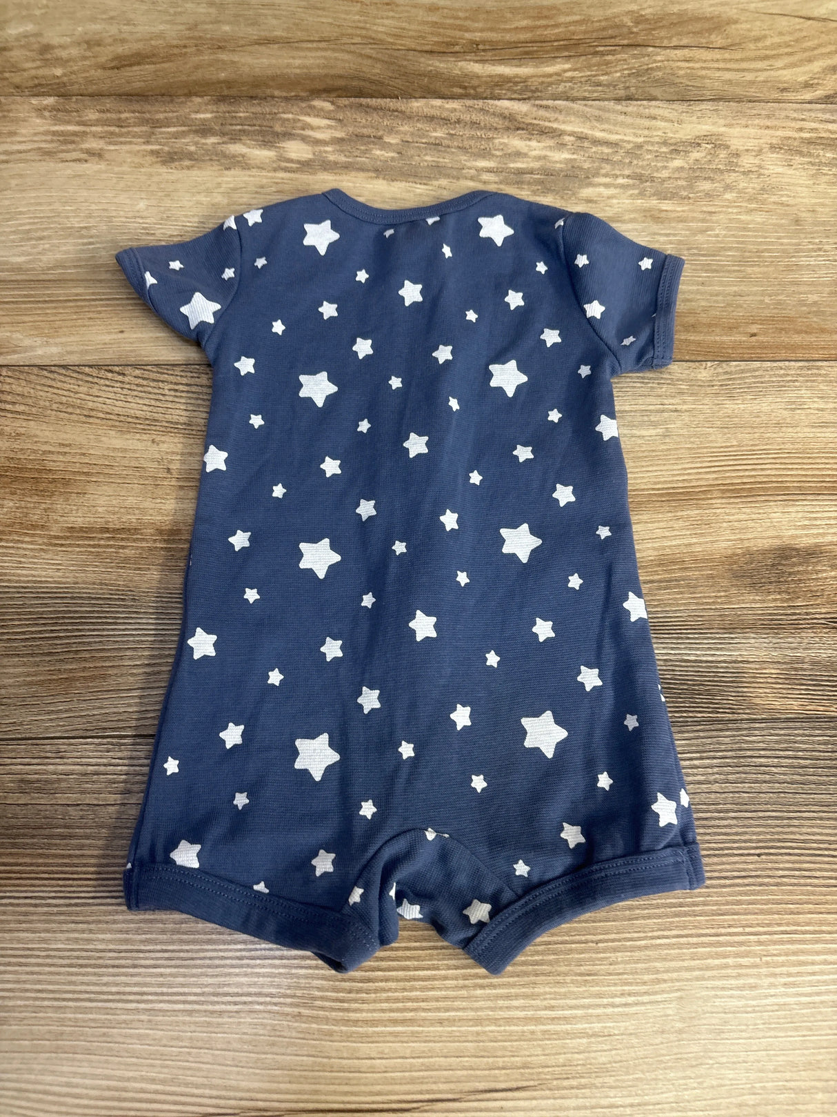 Hanes Star Print Shortie Romper Blue sz 6-12m