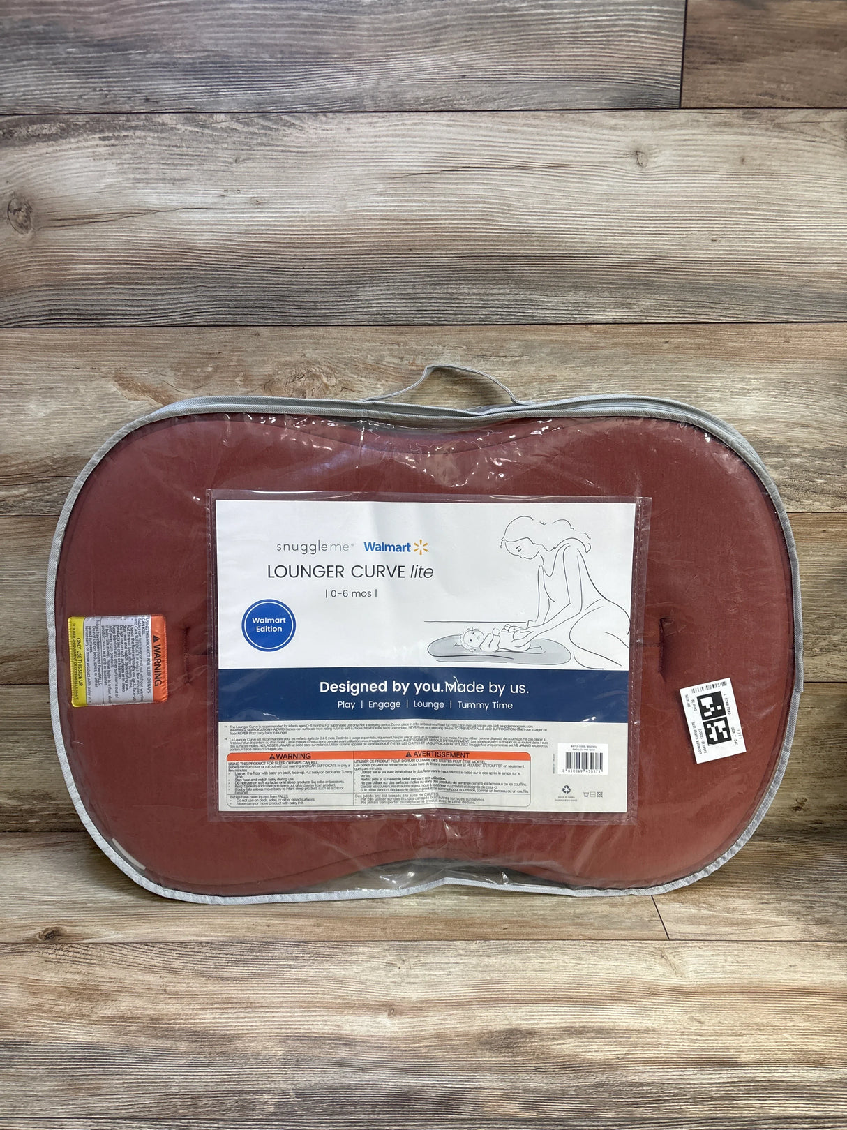 NEW Snuggle Me Curve Lite Baby Lounger with Gingerbread Cover