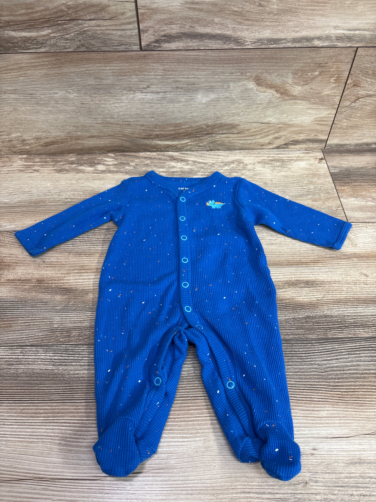 Carter's Waffle Knit Snap Sleeper Blue sz 3m