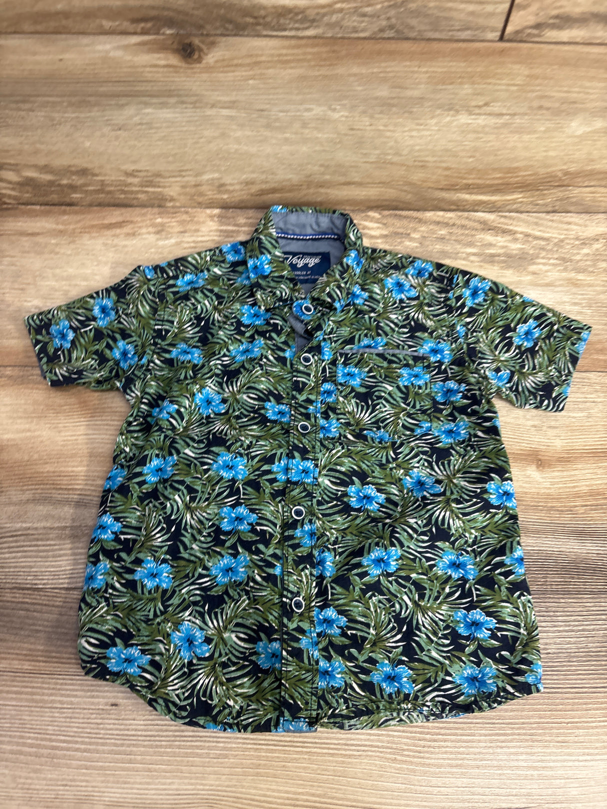Craft + Flow Floral Button Up Shirt Black sz 4T