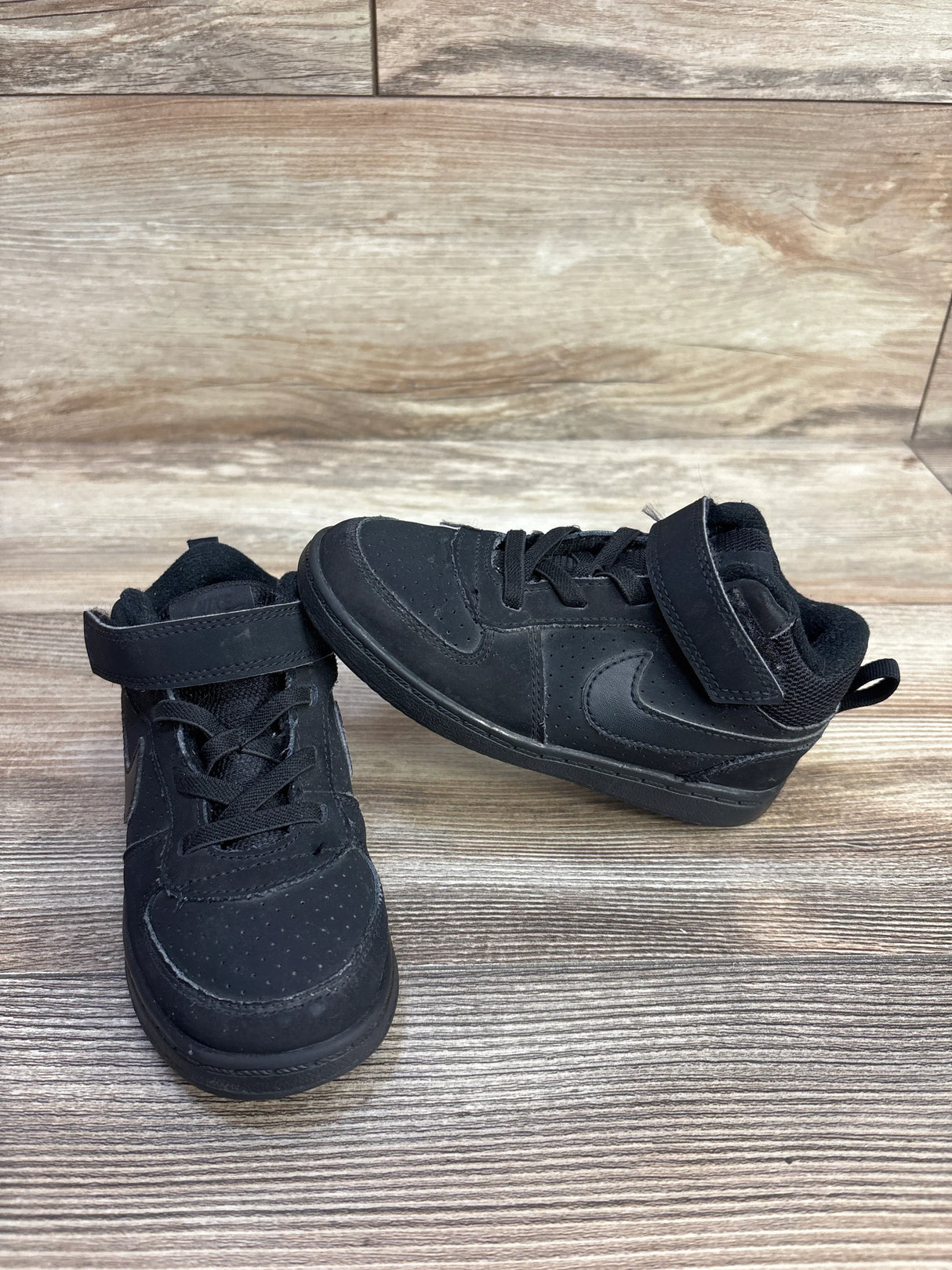 Nike Court Borough Mid TD 'Triple Black' Sneakers sz 9c*