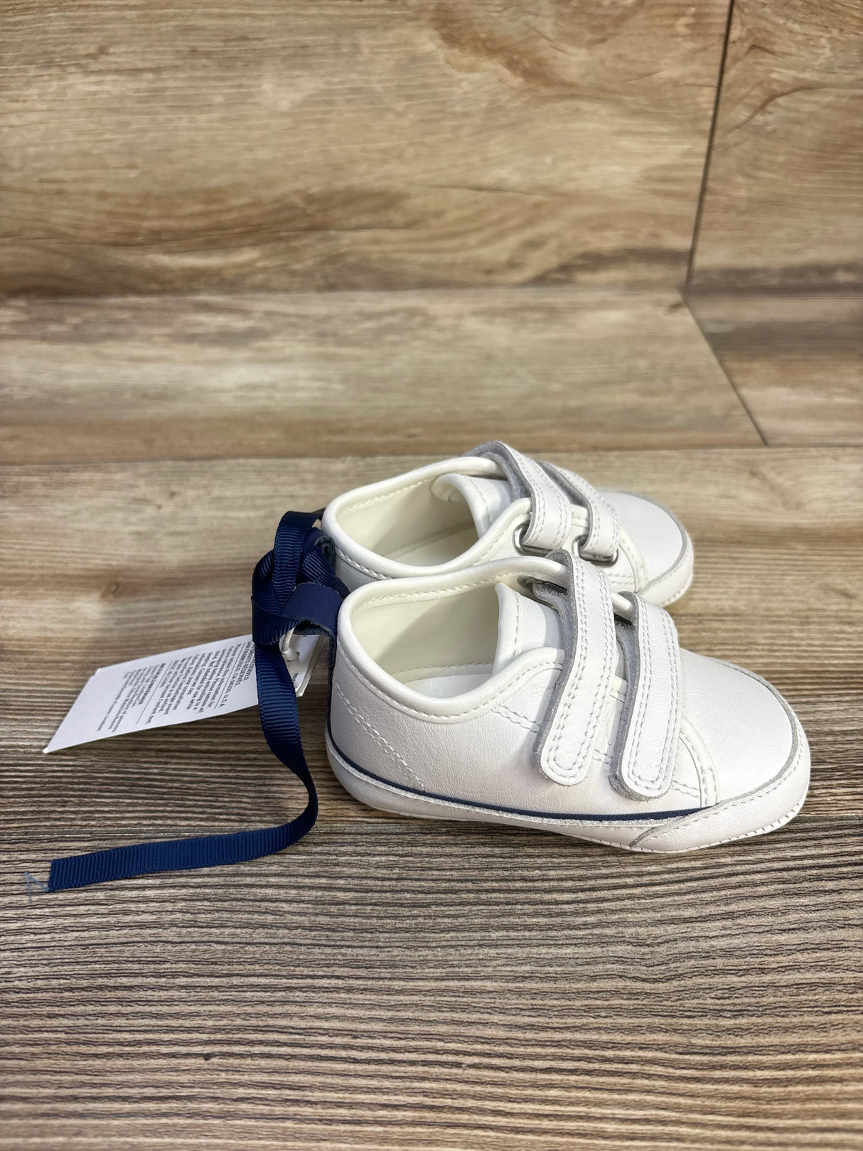 NEW Janie & Jack Double Strap Sneakers White sz 3/4c