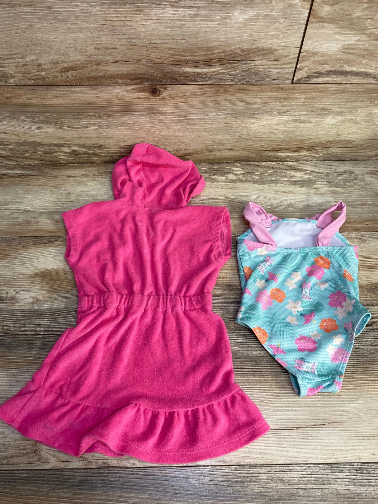 Disney Junior Minnie Mouse 2pc Swimsuit & Cover Up Set Pink sz 18m - Me n Mommy To Be