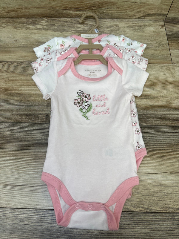 NEW Chick Pea 3pk Bodysuits Pink sz 6-9m