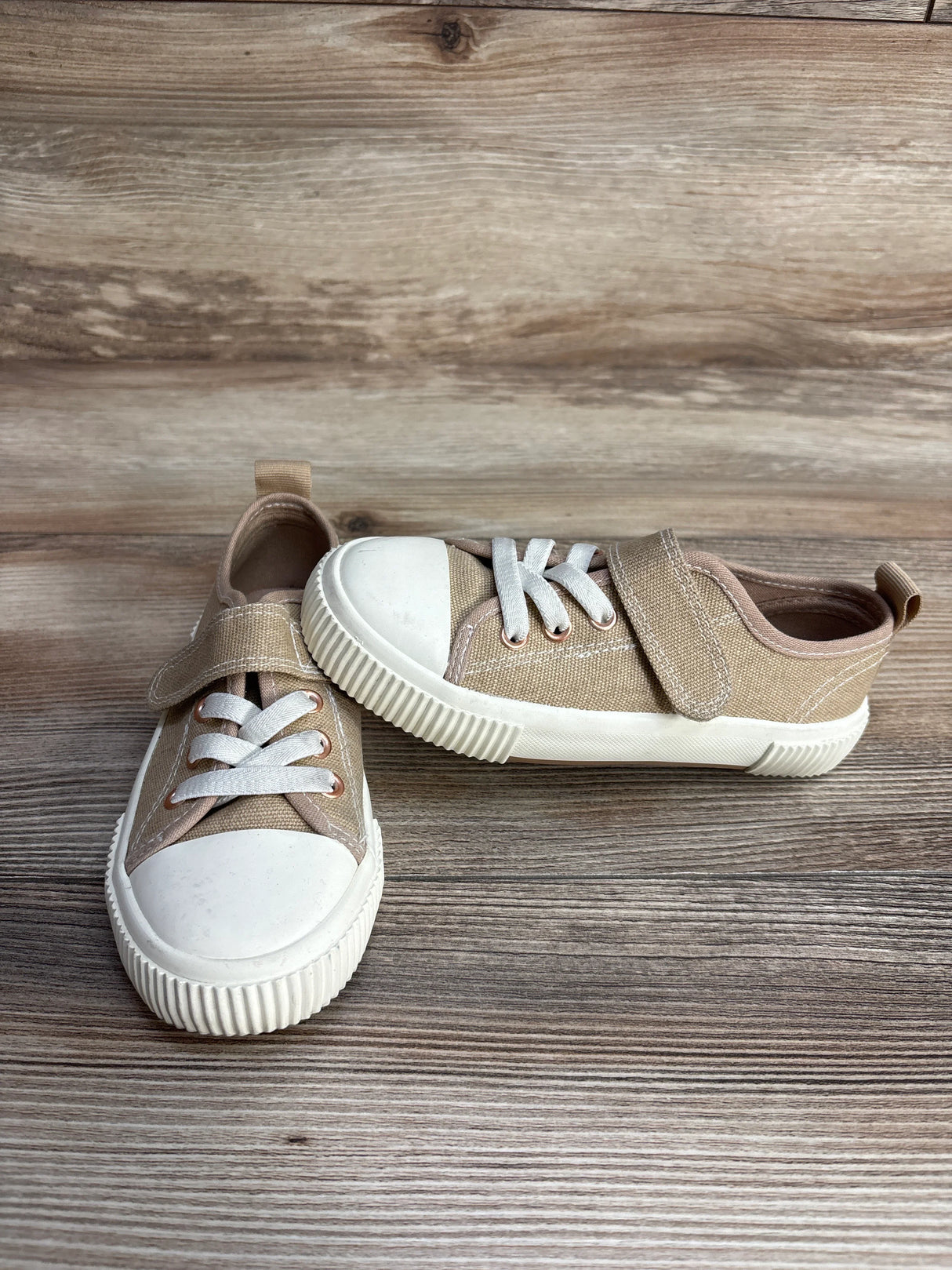 H&M Cotton Canvas Sneakers Beige sz 11c