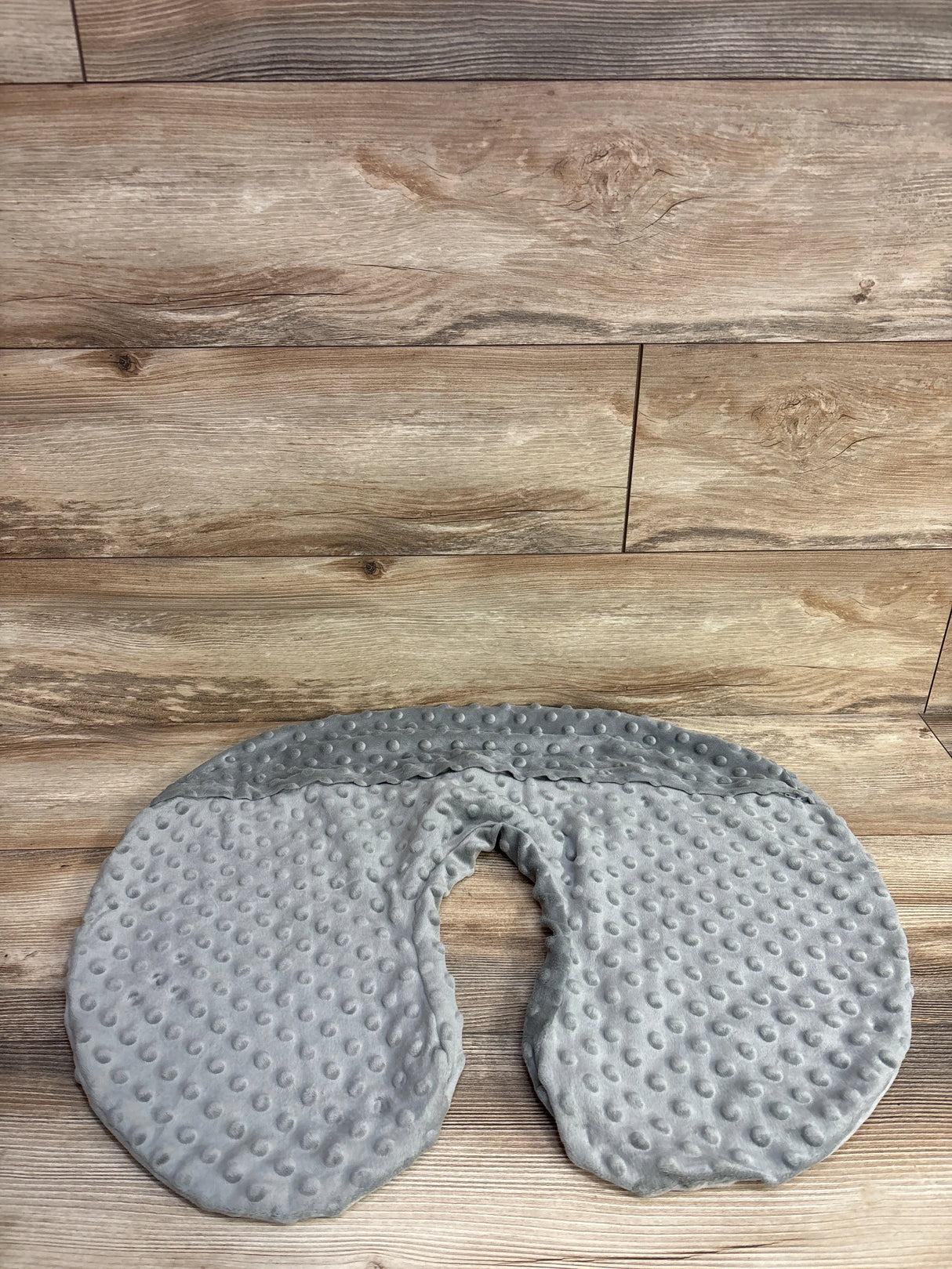 Nursing Pillow Cover in Grey Minky Dot